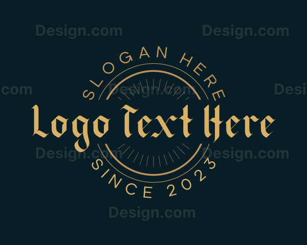 Gothic Hipster Circle Logo