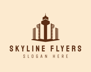 Brown Skyscraper Building logo design