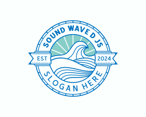 Waves Coastal Surfing logo design