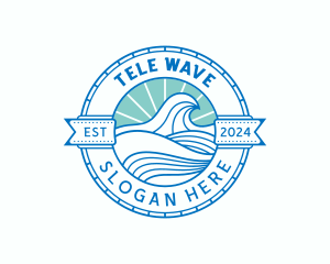 Waves Coastal Surfing logo design