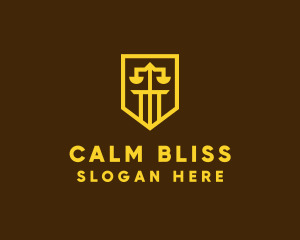 Golden Law Shield  logo design