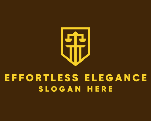 Golden Law Shield  logo design