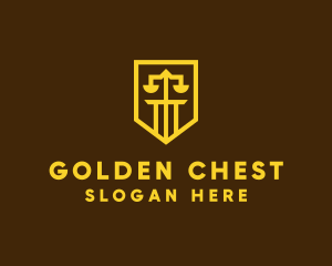 Golden Law Shield  logo design