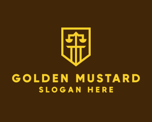 Golden Law Shield  logo design