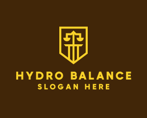 Golden Law Shield  logo design