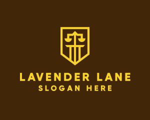 Golden Law Shield  logo design