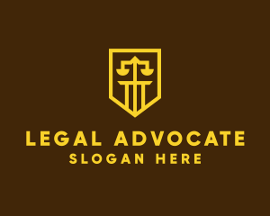 Golden Law Shield  logo