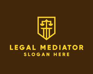 Golden Law Shield  logo design