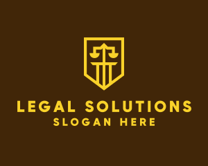 Golden Law Shield  logo