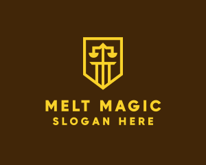 Golden Law Shield  logo design