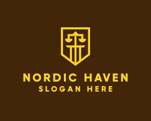 Golden Law Shield  logo design