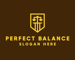 Golden Law Shield  logo design