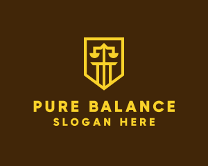 Golden Law Shield  logo design