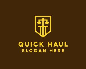 Golden Law Shield  logo design