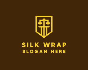 Golden Law Shield  logo design