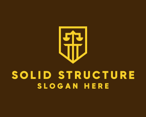 Golden Law Shield  logo design