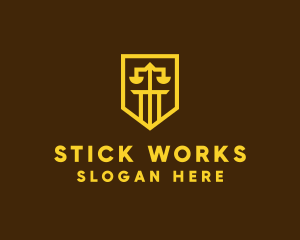 Golden Law Shield  logo design