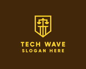 Golden Law Shield  logo design