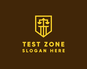 Golden Law Shield  logo design