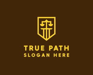 Golden Law Shield  logo design