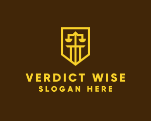 Golden Law Shield  logo