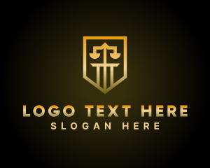 Golden Law Shield  logo