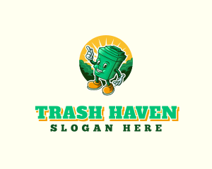 Trash Bin Housekeeping logo design