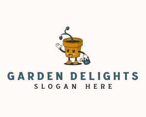 Garden Plant Pot logo design