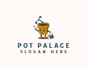 Garden Plant Pot logo design