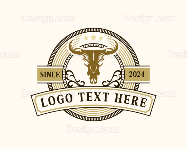 Texas Rodeo Bull Logo