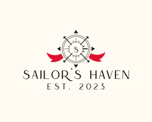 Nautical Compass Navigator Direction logo design