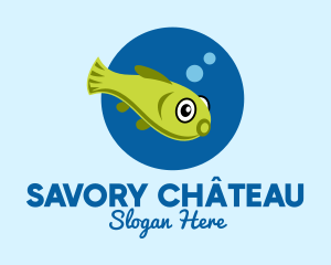 Swimming Pet Fish  logo design