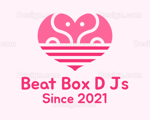 Pink Romantic Elephant Logo