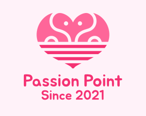 Pink Romantic Elephant  logo