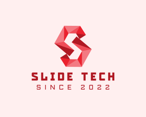 Geometric Tech Letter S logo design