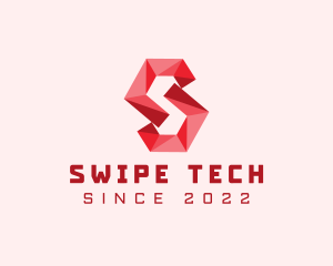 Geometric Tech Letter S logo design