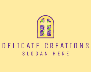 Church Window Stone Mosaic logo design