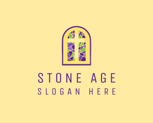 Church Window Stone Mosaic logo design