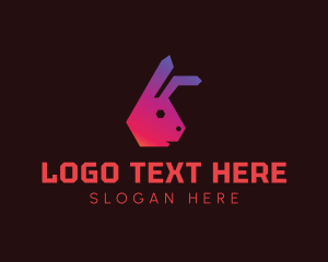 Geometric Rabbit Head logo