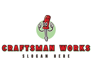 Handyman Screwdriver Hardware logo design