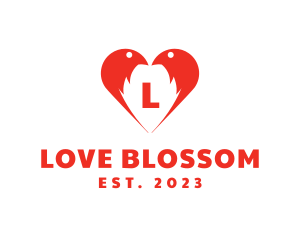 Love Bird Heart logo design