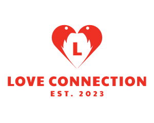 Love Bird Heart logo design