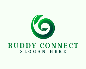 Spiral Green Leaves logo design