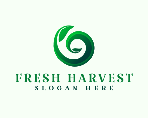 Spiral Green Leaves logo design