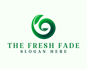 Spiral Green Leaves logo design