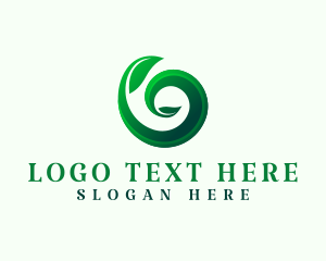 Spiral Green Leaves logo