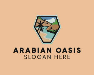 Tropical Beach Oasis logo design