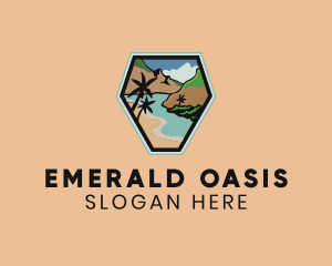 Tropical Beach Oasis logo design