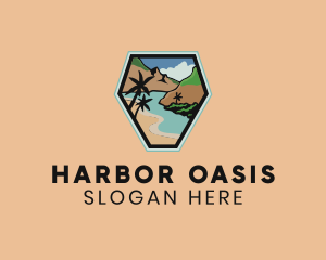 Tropical Beach Oasis logo design