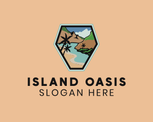 Tropical Beach Oasis logo design